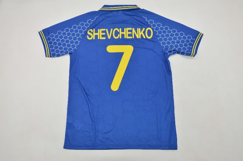 Thailand Quality(AAA) 1998 Ukraine Away Retro Soccer Jersey