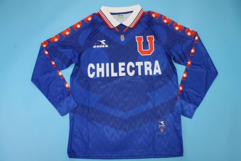 Thailand Quality(AAA) 1996 Universidad Chile Home Long Sleeve Retro Soccer Jersey