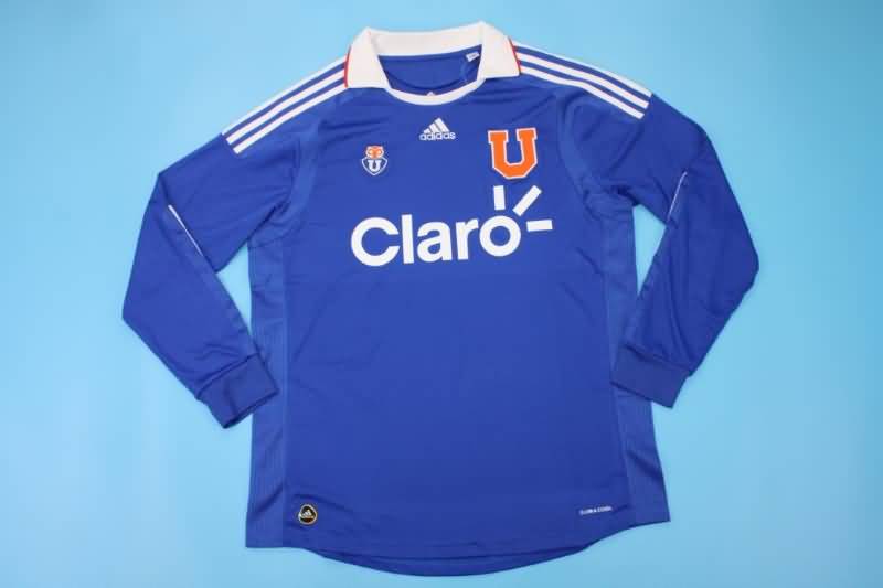 Thailand Quality(AAA) 2011 Universidad Chile Home Long Sleeve Retro Soccer Jersey