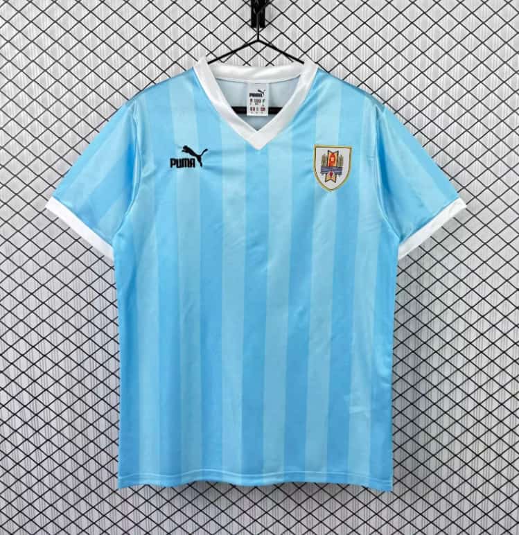 Thailand Quality(AAA) 1990 Uruguay Home Retro Soccer Jersey