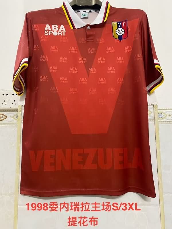 Thailand Quality(AAA) 1998 Venezuela Home Retro Soccer Jersey