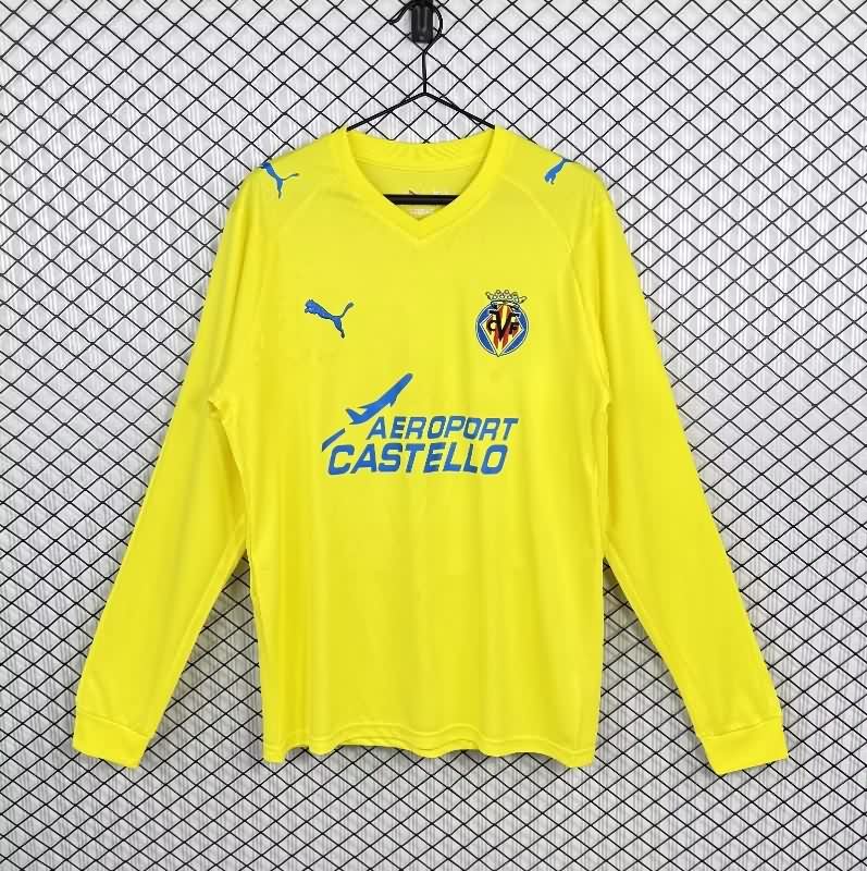 Thailand Quality(AAA) 2008/09 Villarreal Home Long Sleeve Retro Soccer Jersey