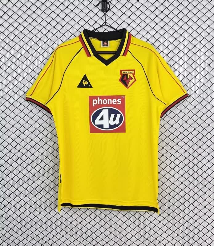 Thailand Quality(AAA) 1999/01 Watford Home Retro Soccer Jersey Thailand Quality(AAA) 1999/01 Watford Home Retro Soccer Jersey