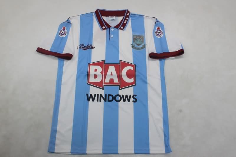 Thailand Quality(AAA) 1991/92 West Ham Away Retro Soccer Jersey