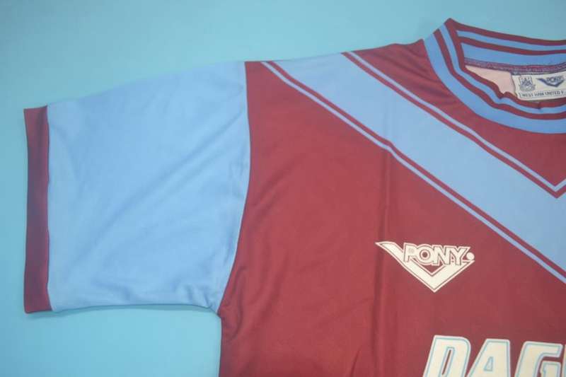 Thailand Quality(AAA) 1993/95 West Ham Home Retro Soccer Jersey