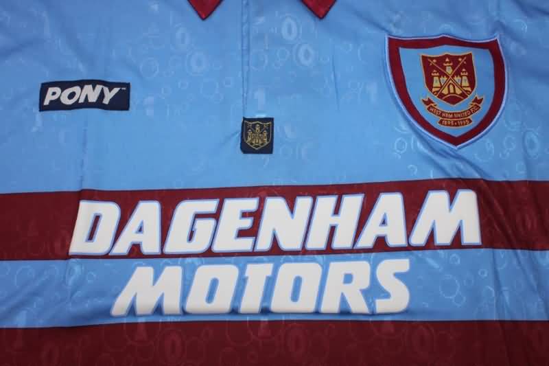 Thailand Quality(AAA) 1995/97 West Ham Away Retro Soccer Jersey