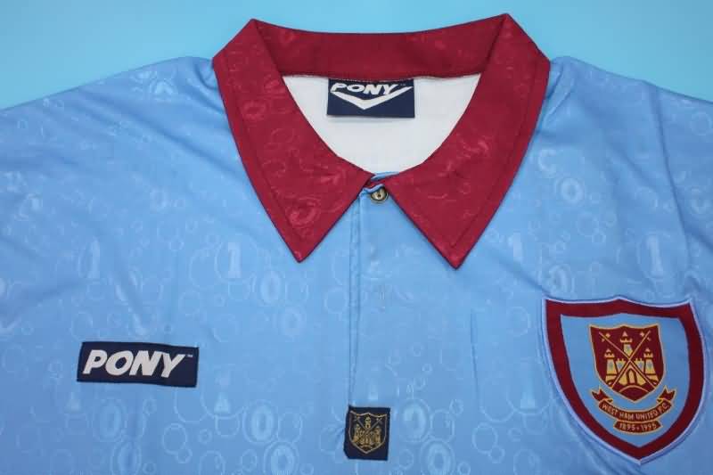 Thailand Quality(AAA) 1995/97 West Ham Away Retro Soccer Jersey