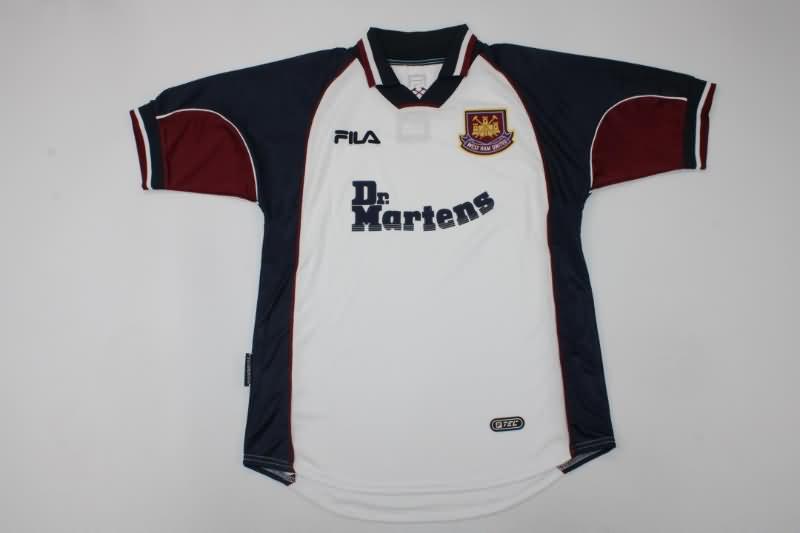 Thailand Quality(AAA) 1999/01 West Ham Away Retro Soccer Jersey