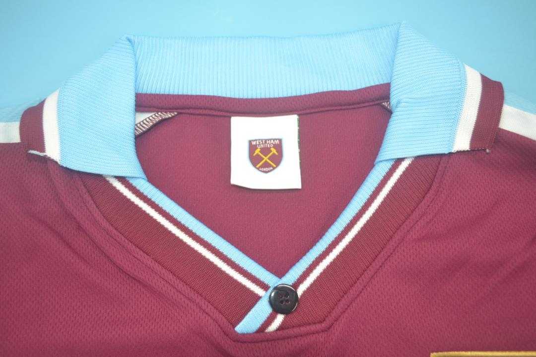 Thailand Quality(AAA) 1999/01 West Ham Home Retro Soccer Jersey