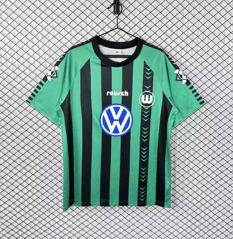 Thailand Quality(AAA) 1994/95 Wolfsburg Away Retro Soccer Jersey