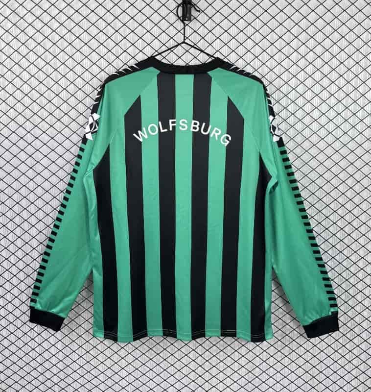 Thailand Quality(AAA) 1994/95 Wolfsburg Away Retro Long Sleeve Soccer Jersey