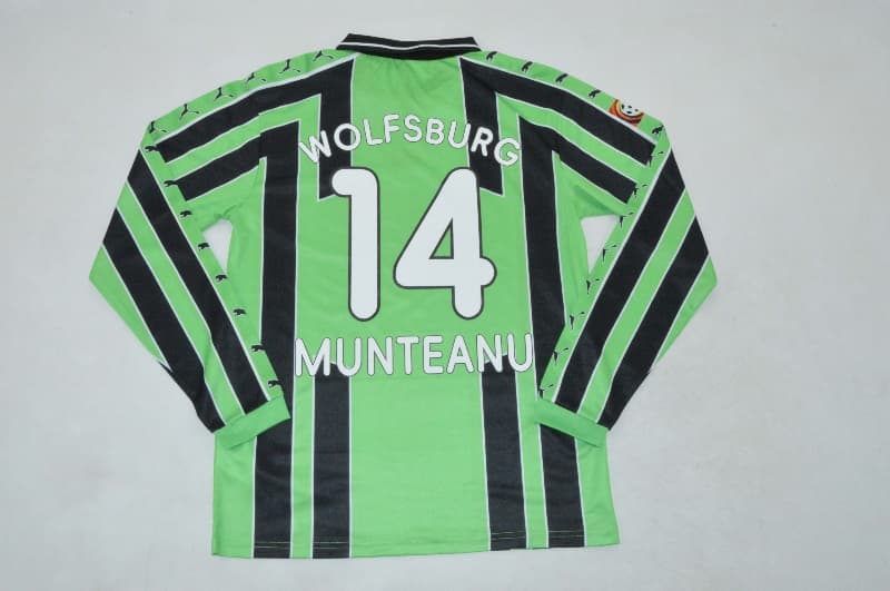 Thailand Quality(AAA) 1999/00 Wolfsburg Away Retro Long Sleeve Soccer Jersey