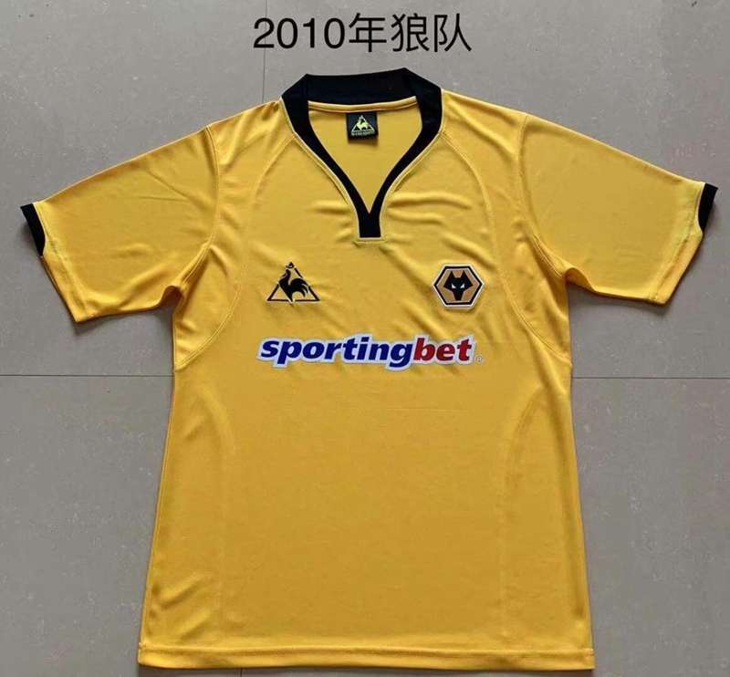 Thailand Quality(AAA) 2009/10 Wolves Home Retro Soccer Jersey