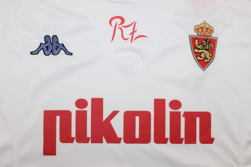 Thailand Quality(AAA) 2001/02 Zaragoza Home Retro Soccer Jersey