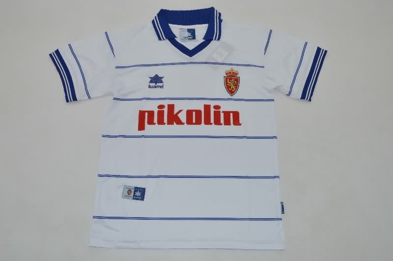 Thailand Quality(AAA) 1999/01 Zaragoza Home Retro Soccer Jersey