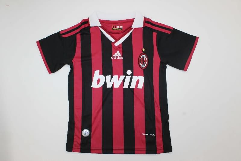 2009/10 AC Milan Home Kids Soccer Jersey And Shorts