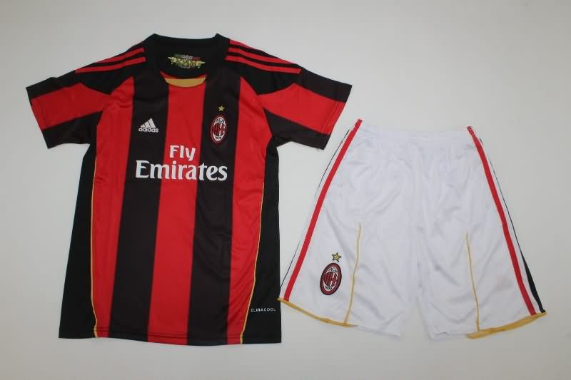 2010/11 AC Milan Home Kids Soccer Jersey And Shorts