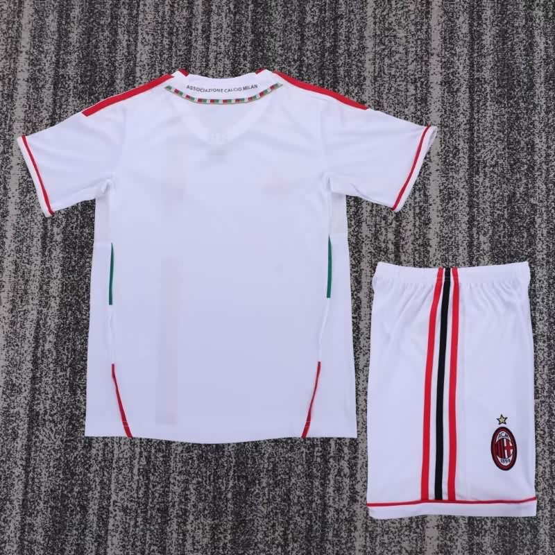2011/12 AC Milan Away Kids Soccer Jersey And Shorts
