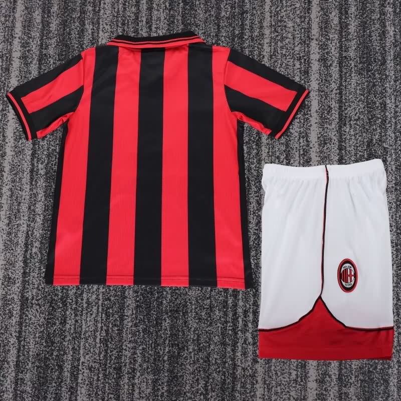 1997/98 AC Milan Home Kids Soccer Jersey And Shorts