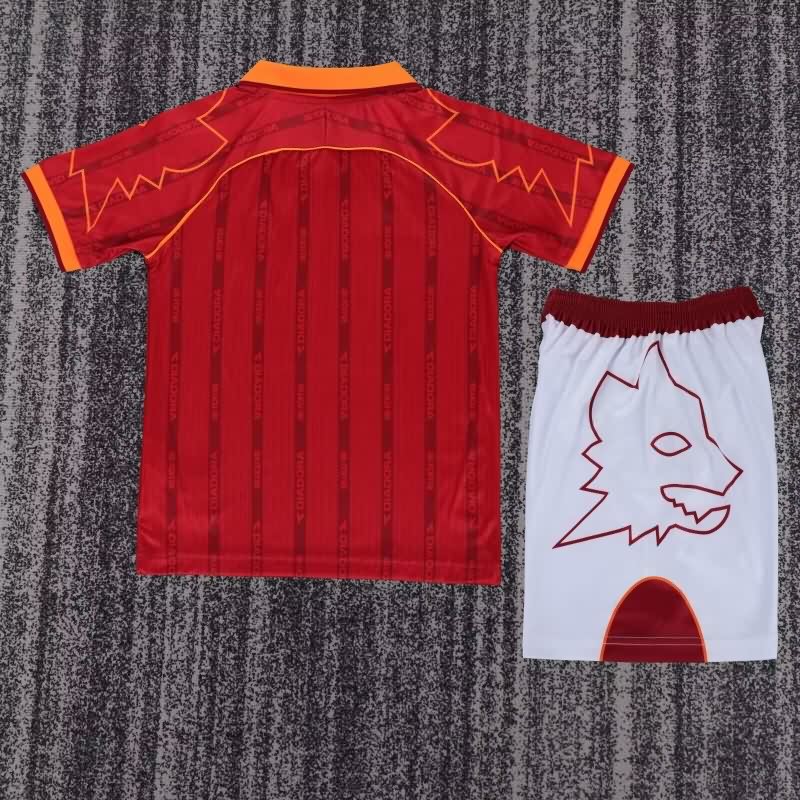 1999/00 AS Roma Home Kids Soccer Jersey And Shorts
