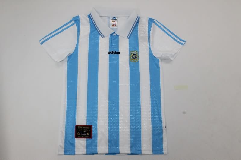 1994 Argentina Home Kids Soccer Jersey And Shorts