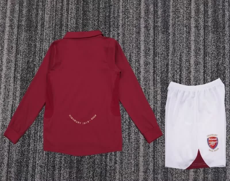 2005/06 Arsenal Home Long Sleeve Kids Soccer Jersey And Shorts