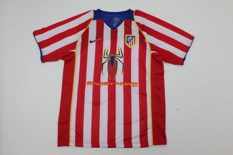 2004/05 Atletico Madrid Home Kids Soccer Jersey And Shorts