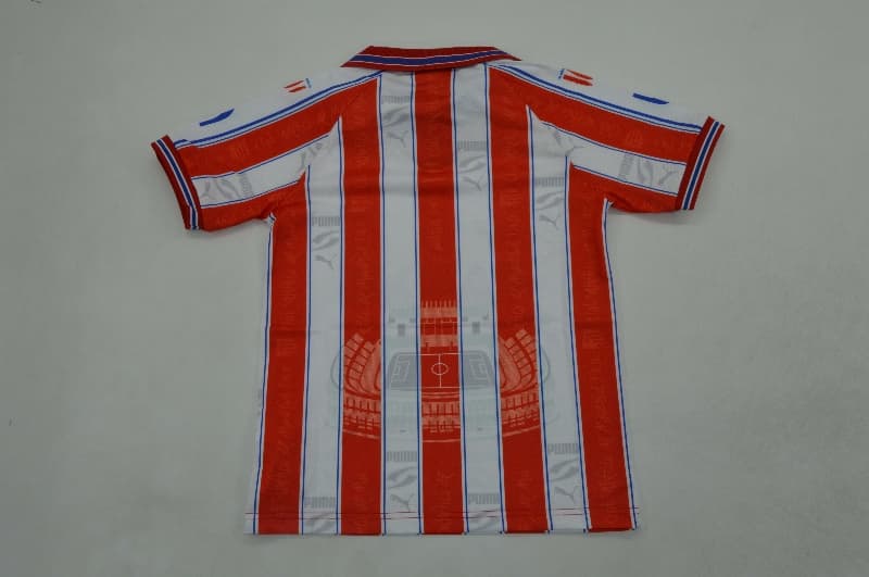 1996/97 Atletico Madrid Home Kids Soccer Jersey And Shorts