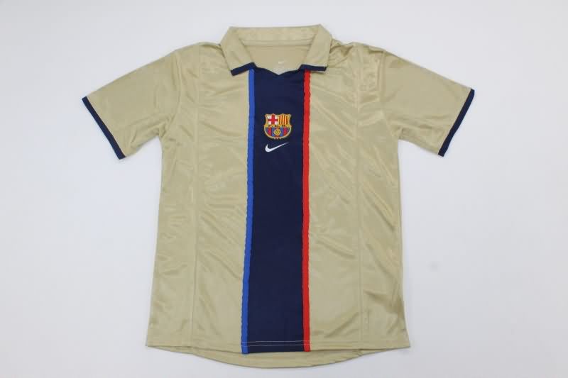 2001/02 Barcelona Away Kids Soccer Jersey And Shorts