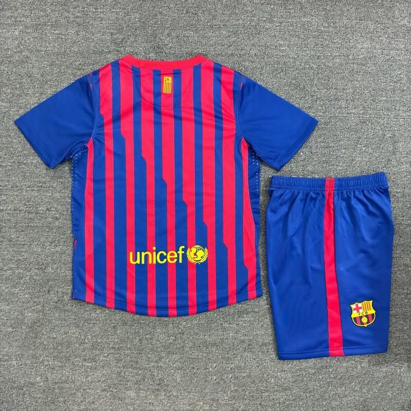 2011/12 Barcelona Home Kids Soccer Jersey And Shorts (Player)