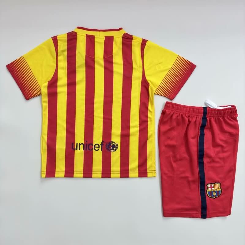 2013/14 Barcelona Away Kids Soccer Jersey And Shorts