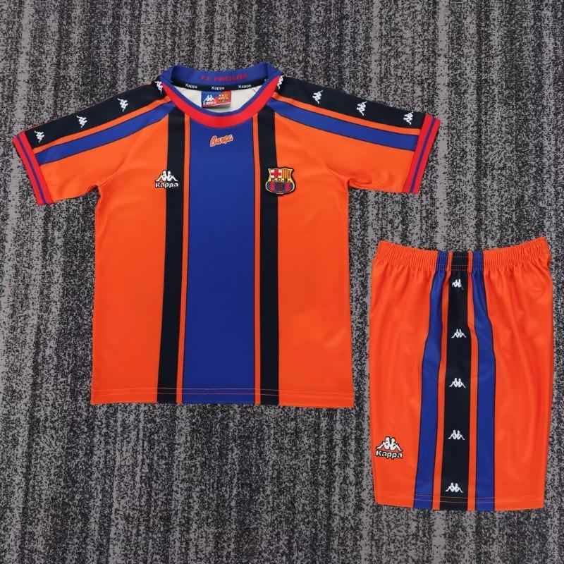 1997/98 Barcelona Away Kids Soccer Jersey And Shorts
