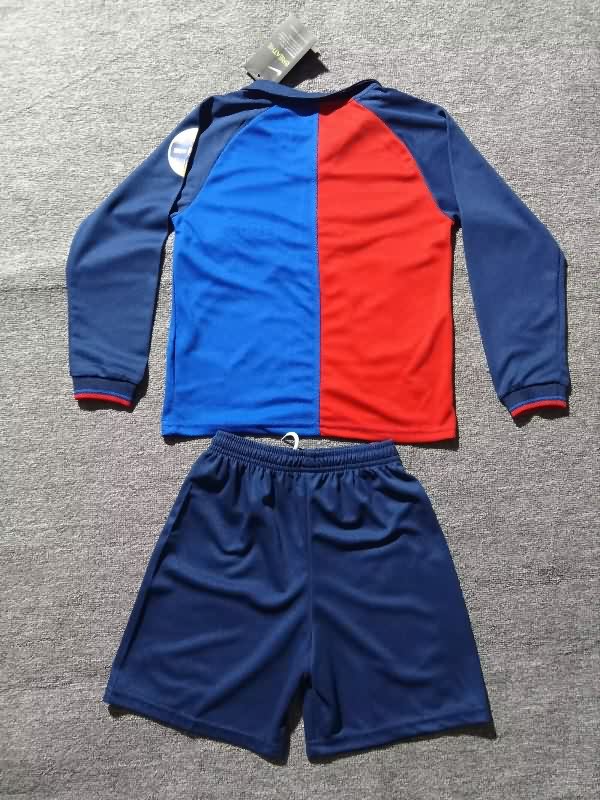 1999/00 Barcelona Home Long Sleeve Kids Soccer Jersey And Shorts
