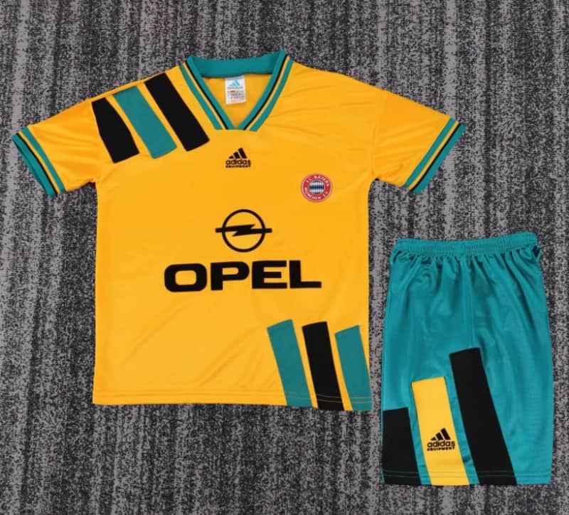 1993/95 Bayern Munich Away Kids Soccer Jersey And Shorts