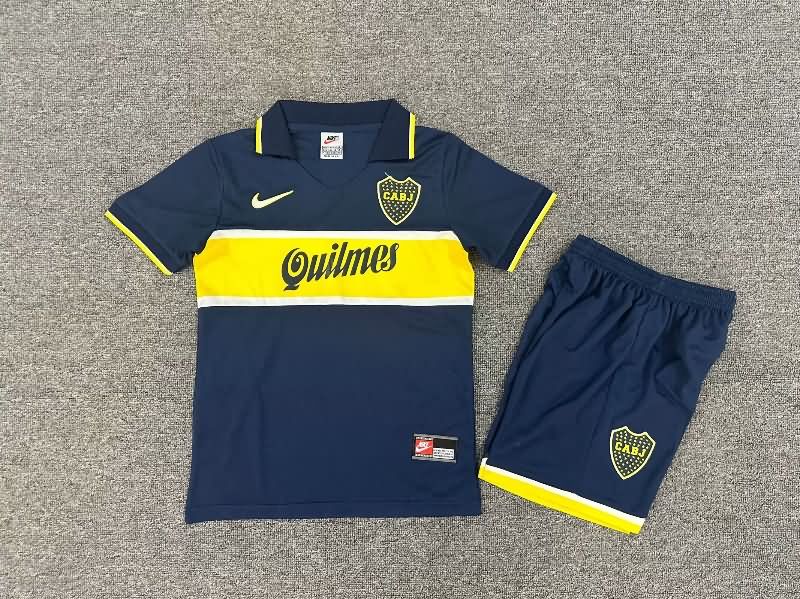 1996/97 Boca Juniors Home Kids Soccer Jersey And Shorts