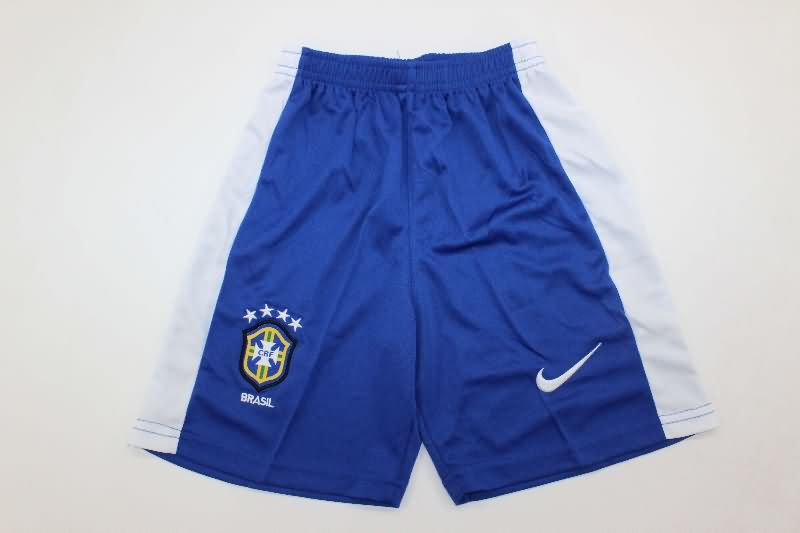 1998 Brazil Home Long Sleeve Kids Soccer Jersey And Shorts