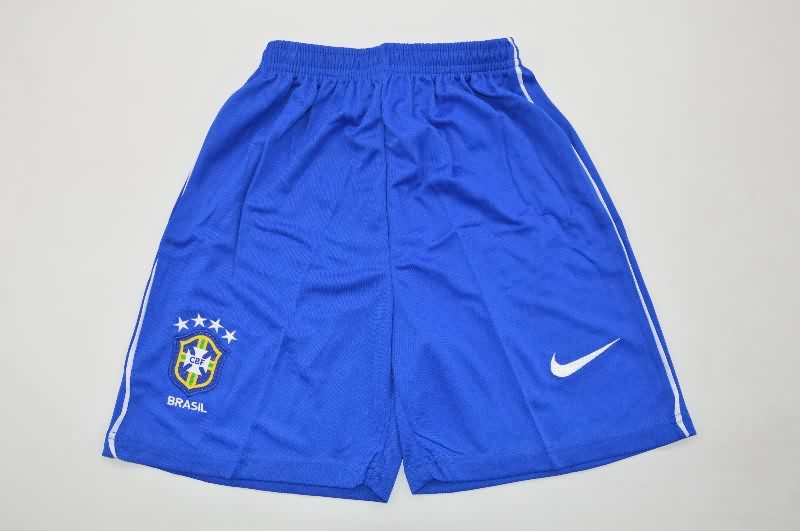 2002 Brazil Home Long Sleeve Kids Soccer Jersey And Shorts