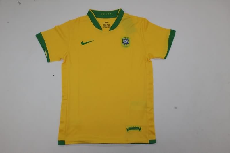 2006 Brazil Home Kids Soccer Jersey And Shorts