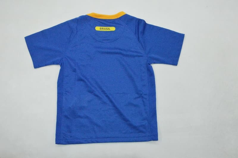 2010 Brazil Away Kids Soccer Jersey And Shorts