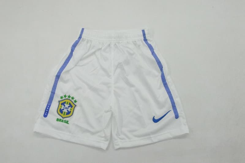 2010 Brazil Away Kids Soccer Jersey And Shorts