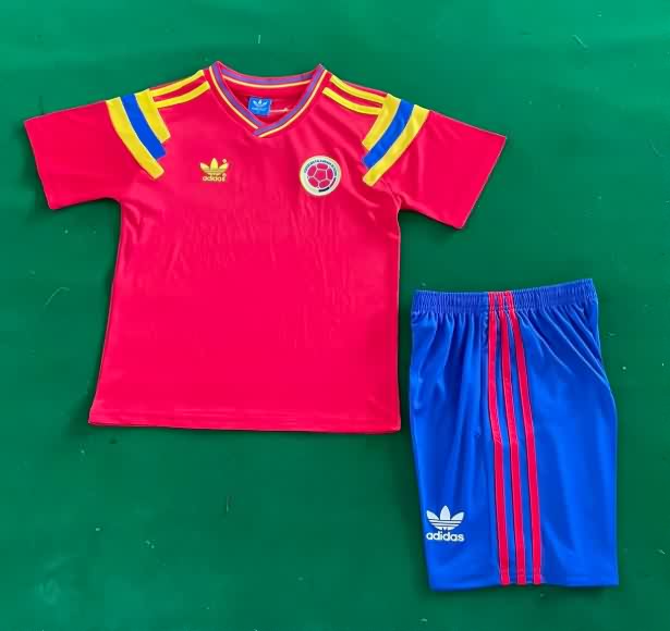 1990 Colombia Away Kids Soccer Jersey And Shorts 1990 Colombia Away Kids Soccer Jersey And Shorts