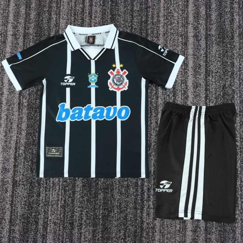 1999 Corinthians Away Kids Soccer Jersey And Shorts