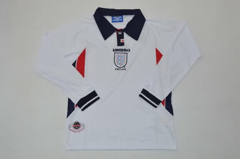1998 England Home Long Sleeve Kids Soccer Jersey And Shorts