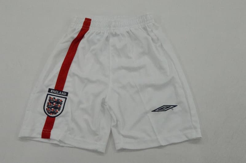 2002 England Home Kids Soccer Jersey And Shorts