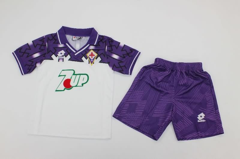1992/93 Fiorentina Away Kids Soccer Jersey And Shorts