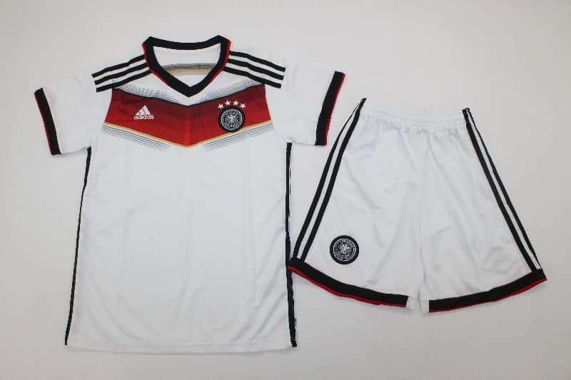 2014 Germany Home Kids Soccer Jersey And Shorts 4 Stars