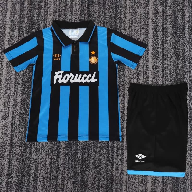 1992/94 Inter Milan Home Kids Soccer Jersey And Shorts