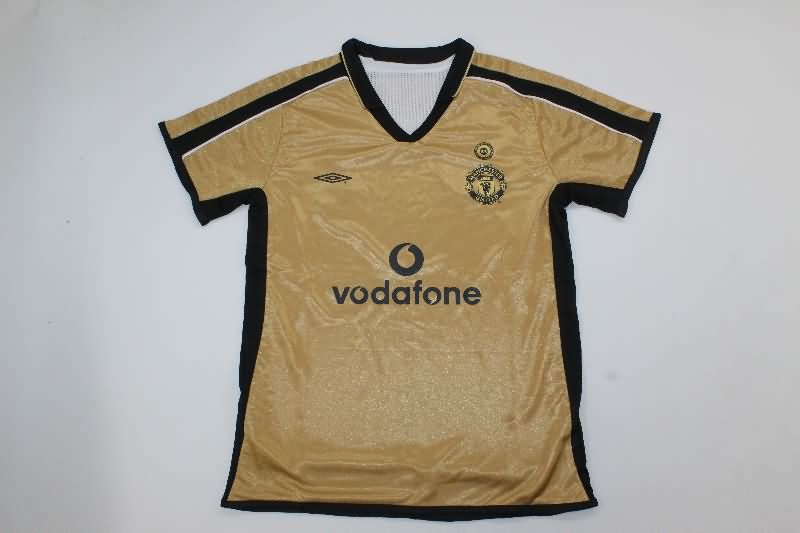 2001/02 Manchester United Away Kids Soccer Jersey And Shorts