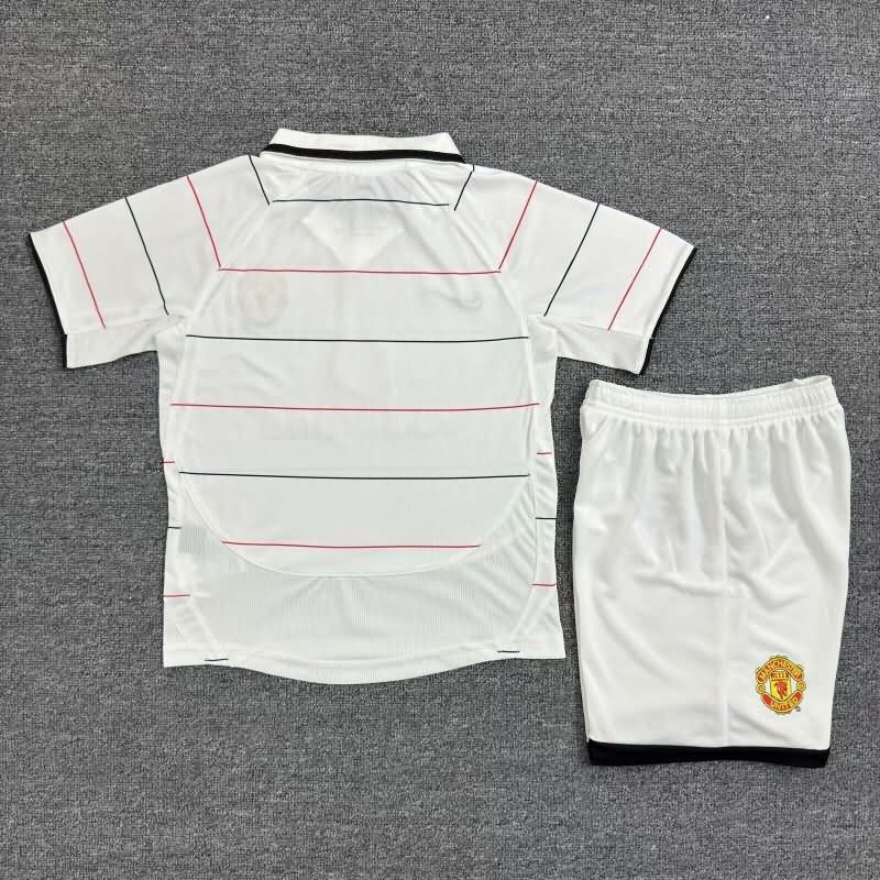 2003/05 Manchester United Away Kids Soccer Jersey And Shorts