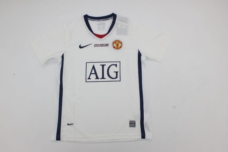 2008/09 Manchester United Away Kids Soccer Jersey And Shorts